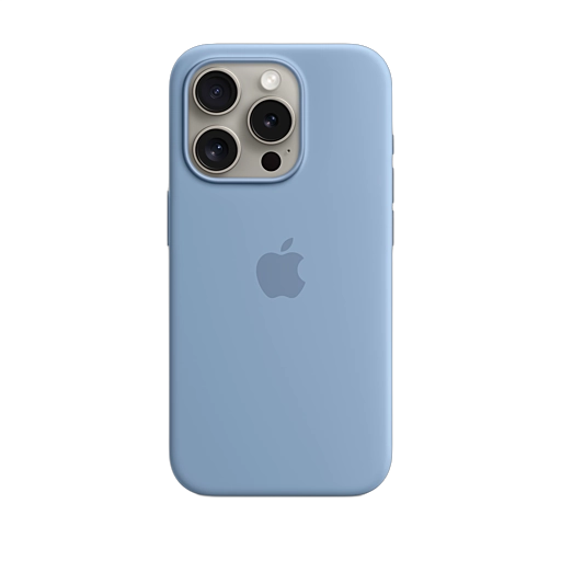 iPhone 15 Pro Silicone Case — Winter Blue