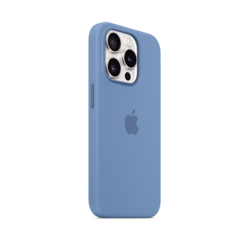 iPhone 15 Pro Silicone Case with MagSafe — Winter Blue