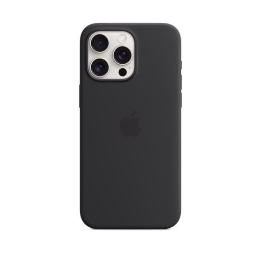 iPhone 15 Pro Max Silicone Case with MagSafe — Black