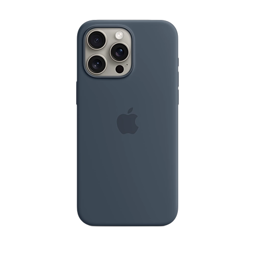 iPhone 15 Pro Max Silicone Case — Storm Blue