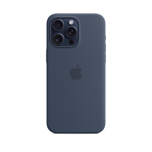 iPhone 15 Pro Max Silicone Case with MagSafe — Storm Blue