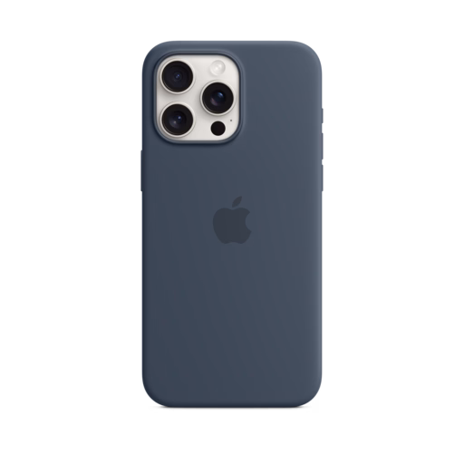 iPhone 15 Pro Max Silicone Case with MagSafe — Storm Blue