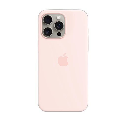 iPhone 15 Pro Max Silicone Case — Light Pink