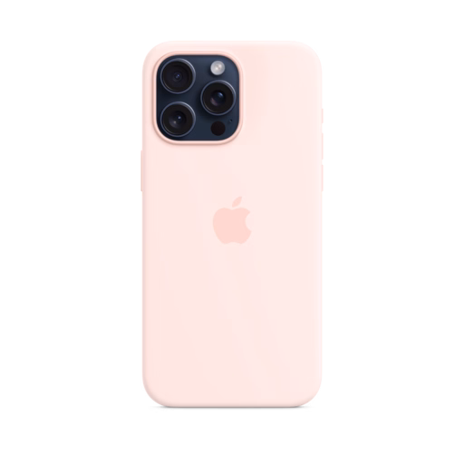 iPhone 15 Pro Max Silicone Case with MagSafe — Light Pink