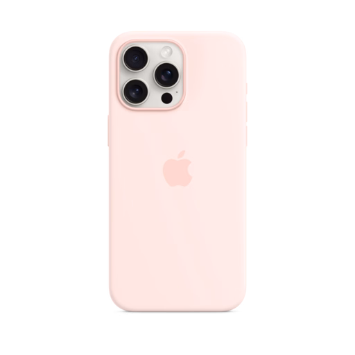 iPhone 15 Pro Max Silicone Case with MagSafe — Light Pink