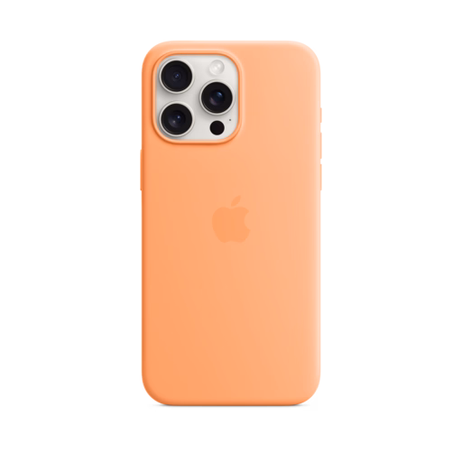 iPhone 15 Pro Max Silicone Case with MagSafe — Orange Sorbet