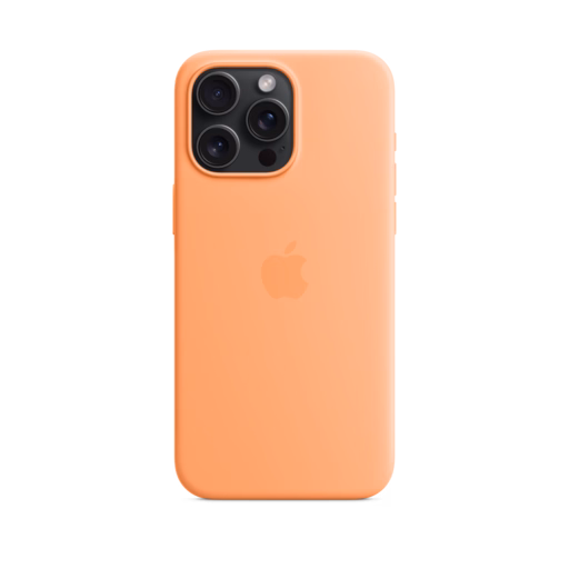 iPhone 15 Pro Max Silicone Case with MagSafe — Orange Sorbet