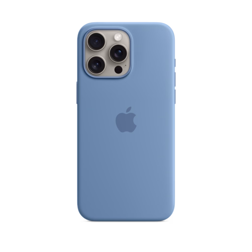 iPhone 15 Pro Max Silicone Case — Winter Blue