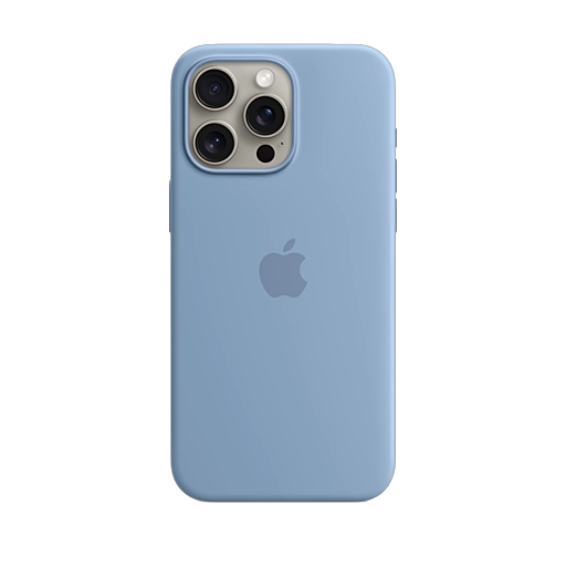iPhone 15 Pro Max Silicone Case — Winter Blue