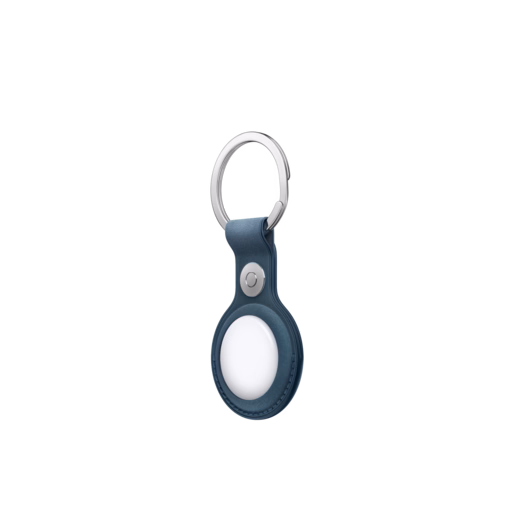 AirTag FineWoven Key Ring — Pacific Blue
