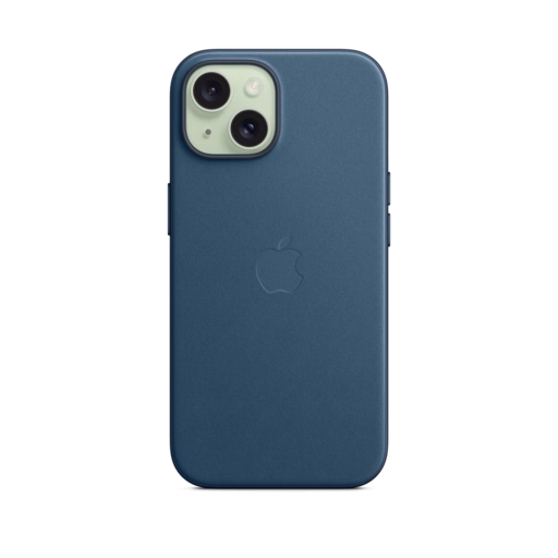 iPhone 15 FineWoven Case with MagSafe — Pacific Blue