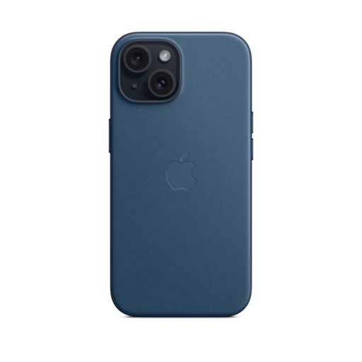 iPhone 15 FineWoven Case with MagSafe — Pacific Blue