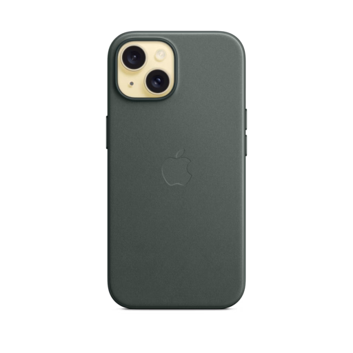 iPhone 15 FineWoven Case with MagSafe — Evergreen