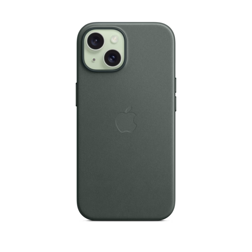 iPhone 15 FineWoven Case with MagSafe — Evergreen