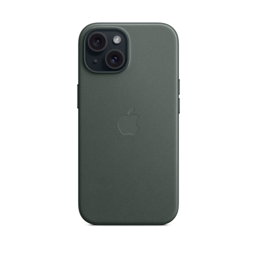 iPhone 15 FineWoven Case with MagSafe — Evergreen