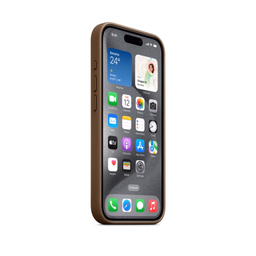 iPhone 15 Pro FineWoven Case with MagSafe — Taupe