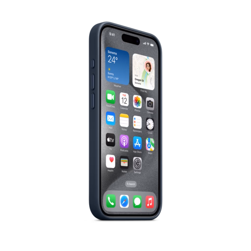 iPhone 15 Pro FineWoven Case with MagSafe — Pacific Blue