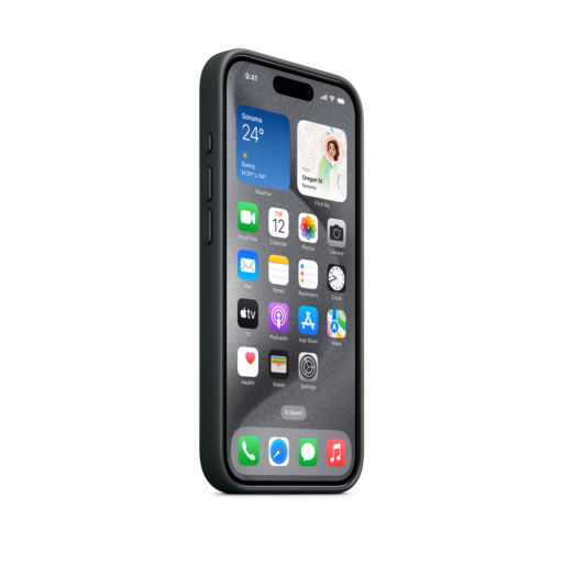 iPhone 15 Pro FineWoven Case with MagSafe — Evergreen
