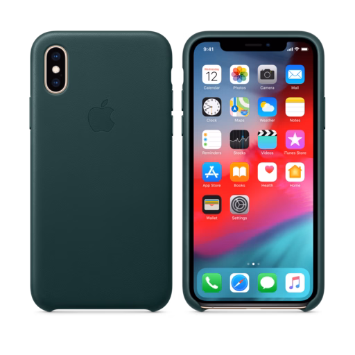 iPhone XS Leather Case — Forest Green