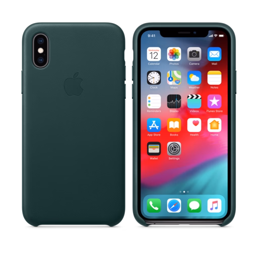 iPhone XS Leather Case — Forest Green