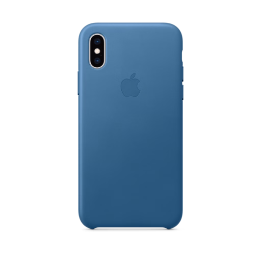 iPhone XS Leather Case — Cape Cod Blue