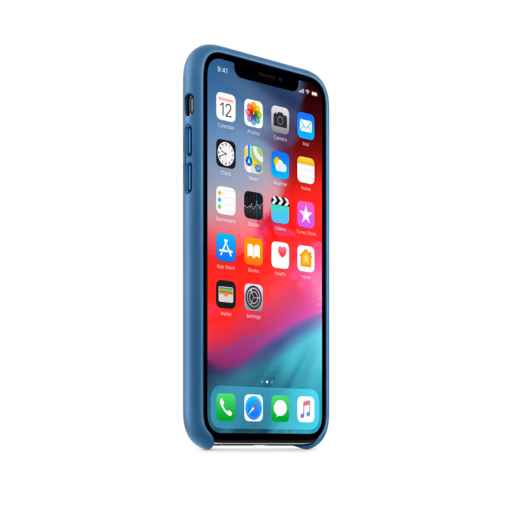 iPhone XS Leather Case — Cape Cod Blue