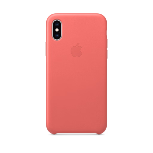 iPhone XS Leather Case — Peony Pink