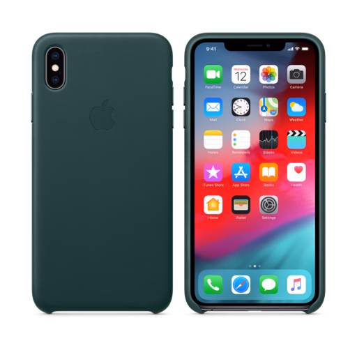 iPhone XS Max Leather Case — Forest Green
