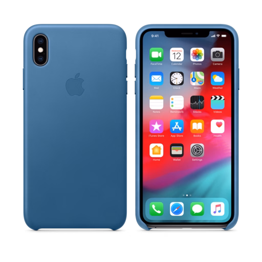 iPhone XS Max Leather Case — Cape Cod Blue