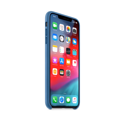 iPhone XS Max Leather Case — Cape Cod Blue