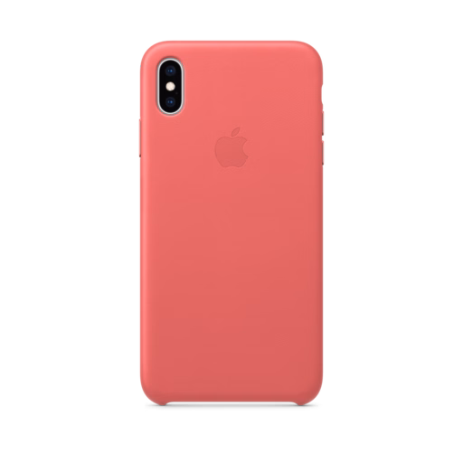 iPhone XS Max Leather Case — Peony Pink