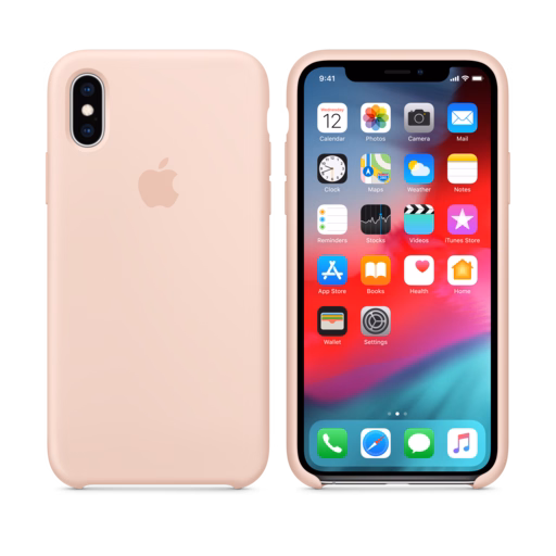 iPhone XS Silicone Case — Pink Sand