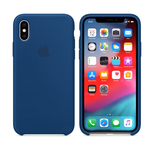 iPhone XS Silicone Case — Blue Horizon