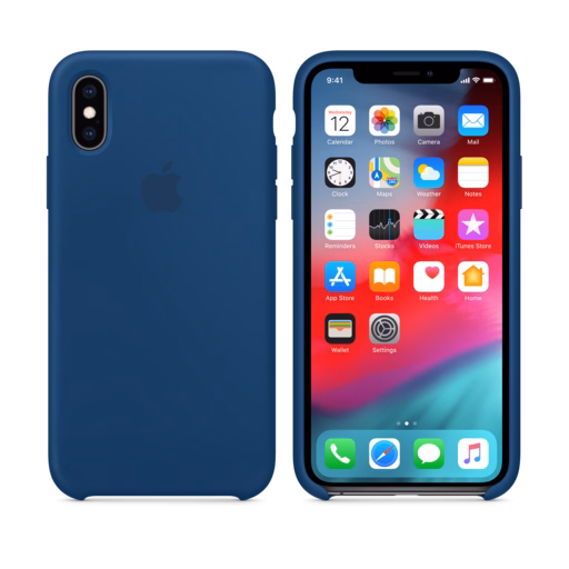 iPhone XS Silicone Case — Blue Horizon
