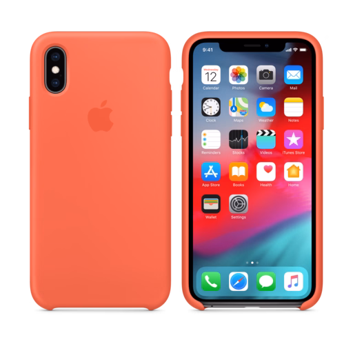 iPhone XS Silicone Case — Nectarine