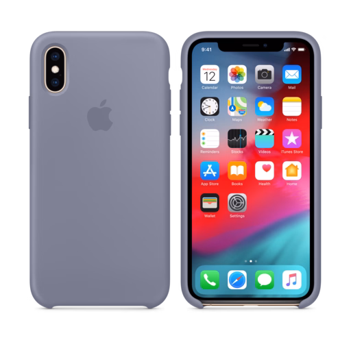 iPhone XS Silicone Case — Lavender Grey