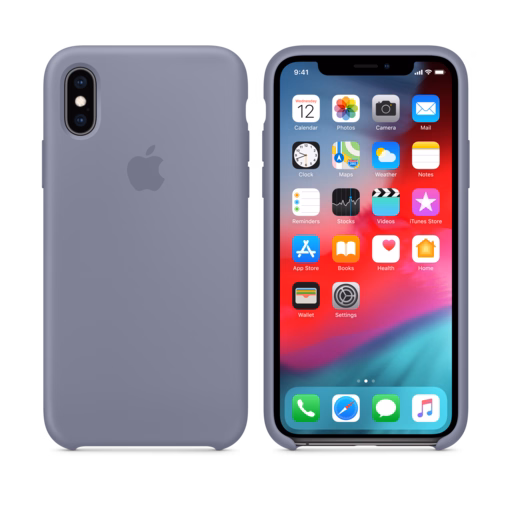 iPhone XS Silicone Case — Lavender Grey