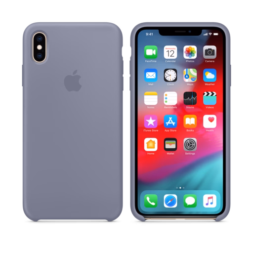 iPhone XS Max Silicone Case — Lavender Grey