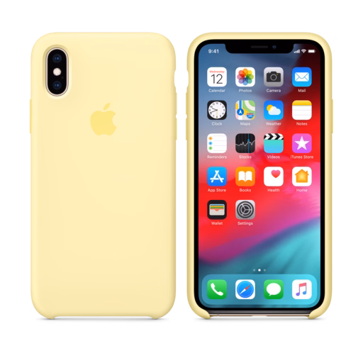iPhone XS Silicone Case — Mellow Yellow