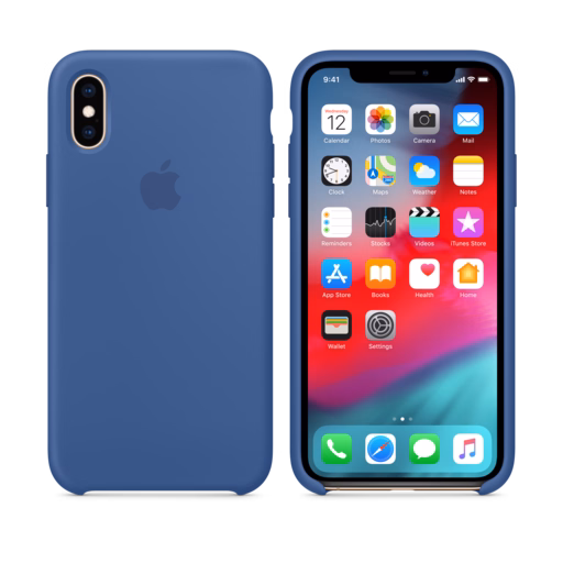 iPhone XS Silicone Case — Delft Blue