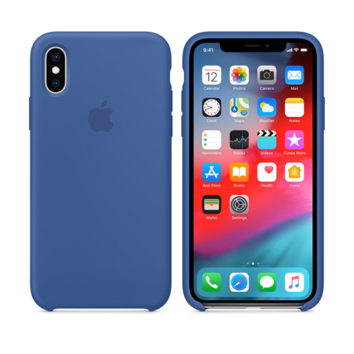 iPhone XS Silicone Case — Delft Blue