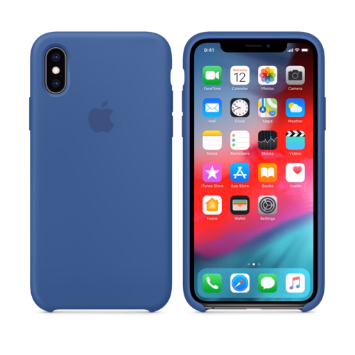 iPhone XS Silicone Case — Delft Blue