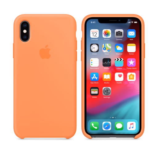 iPhone XS Silicone Case — Papaya