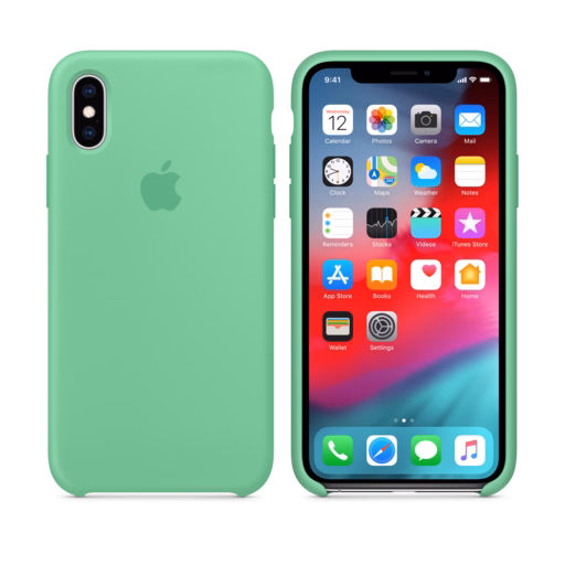 iPhone XS Silicone Case — Spearmint