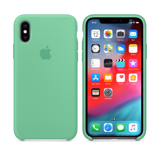 iPhone XS Silicone Case — Spearmint