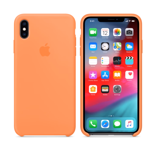 iPhone XS Max Silicone Case — Papaya