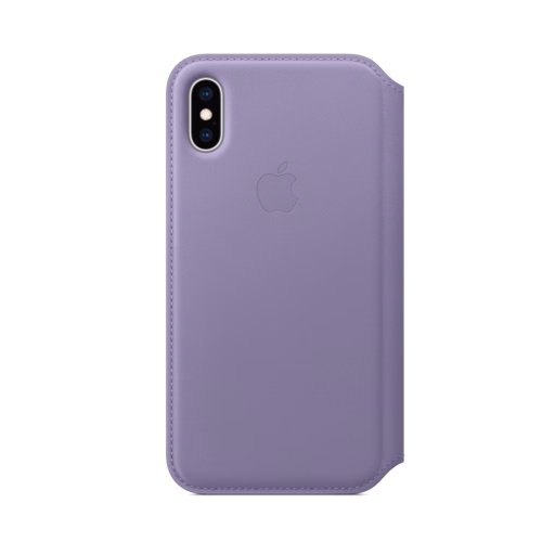 iPhone XS Leather Folio — Lilac