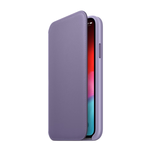 iPhone XS Leather Folio — Lilac