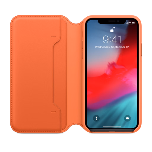 iPhone XS Leather Folio — Sunset