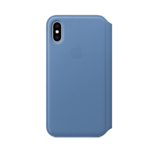 iPhone XS Leather Folio — Cornflower